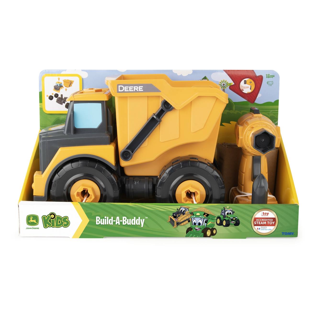 John Deere Kids Je Construis Mon Camion Benne - 13 Pièces Avec Visseuse Électronique +18 Mois