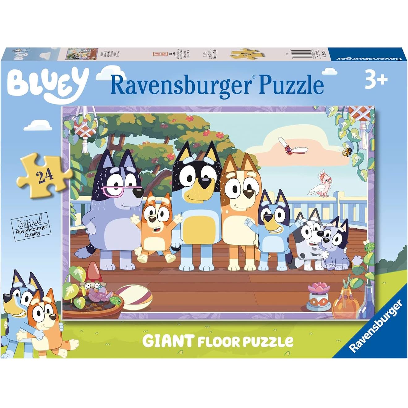 Puzzle Géant Bluey 24 Pcs Bleu