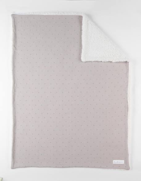 Couverture en coton biosherpa Beige+Bleu+Marron+Rose 6 - vertbaudet enfant 