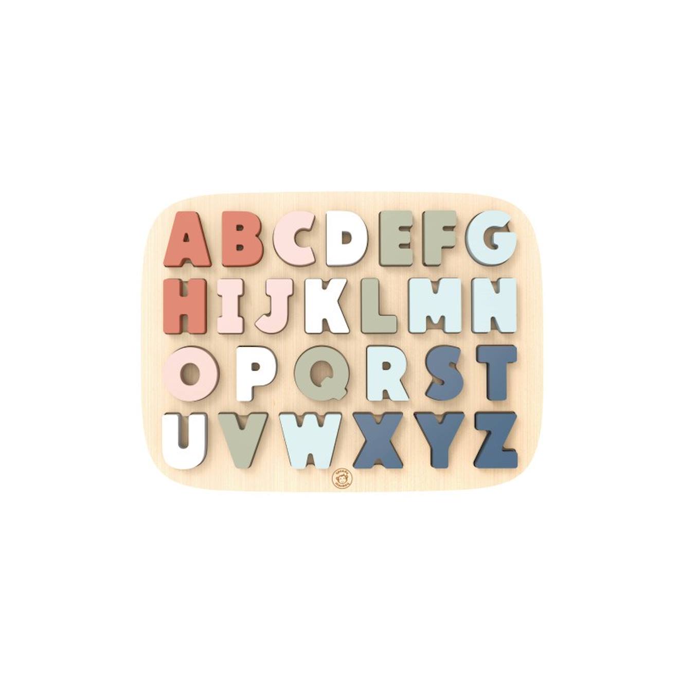 Puzzle Des Formes Alphabet En Bois Fsc® Beige