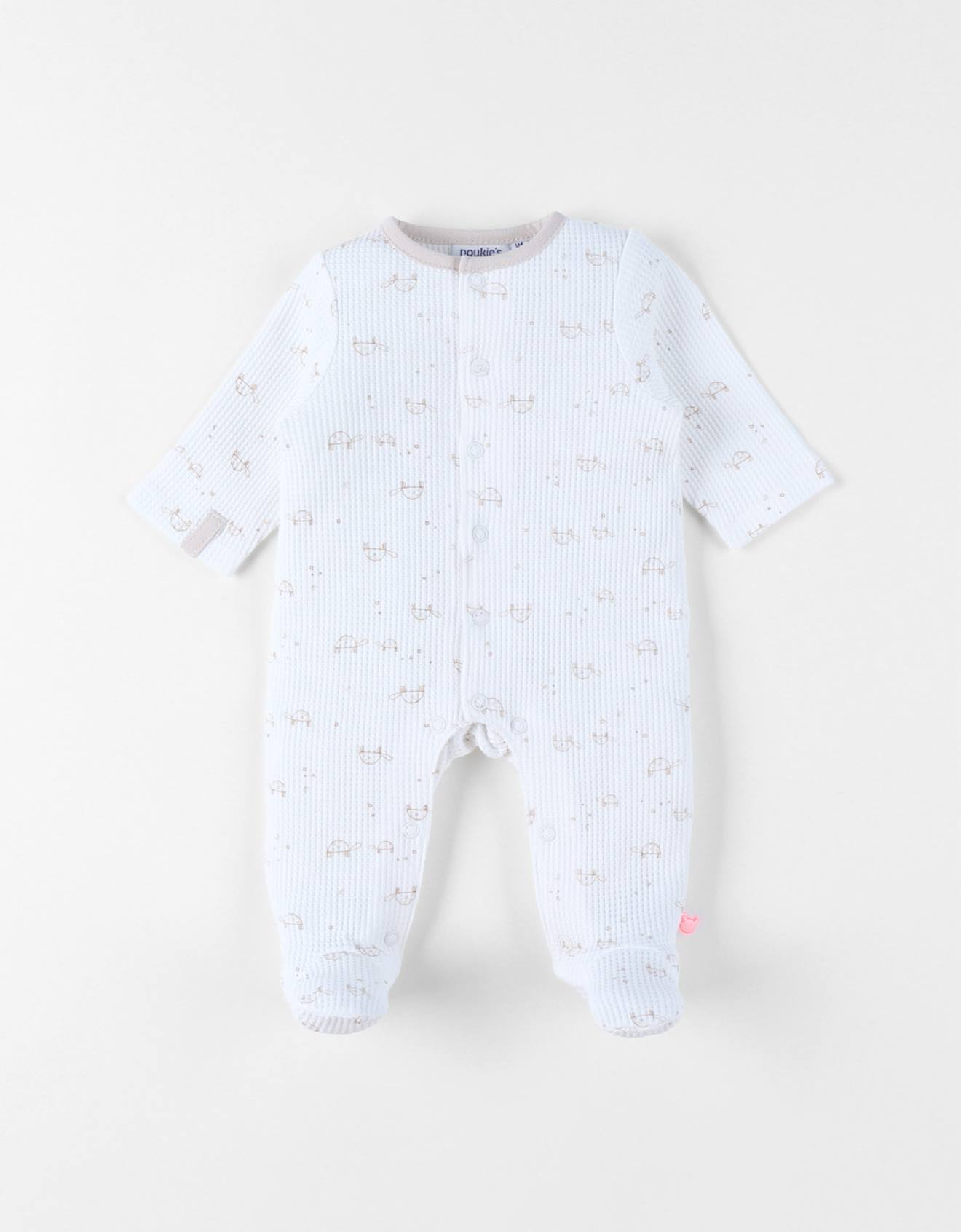 Pyjama Bébé Jersey Fantaisie Blanc