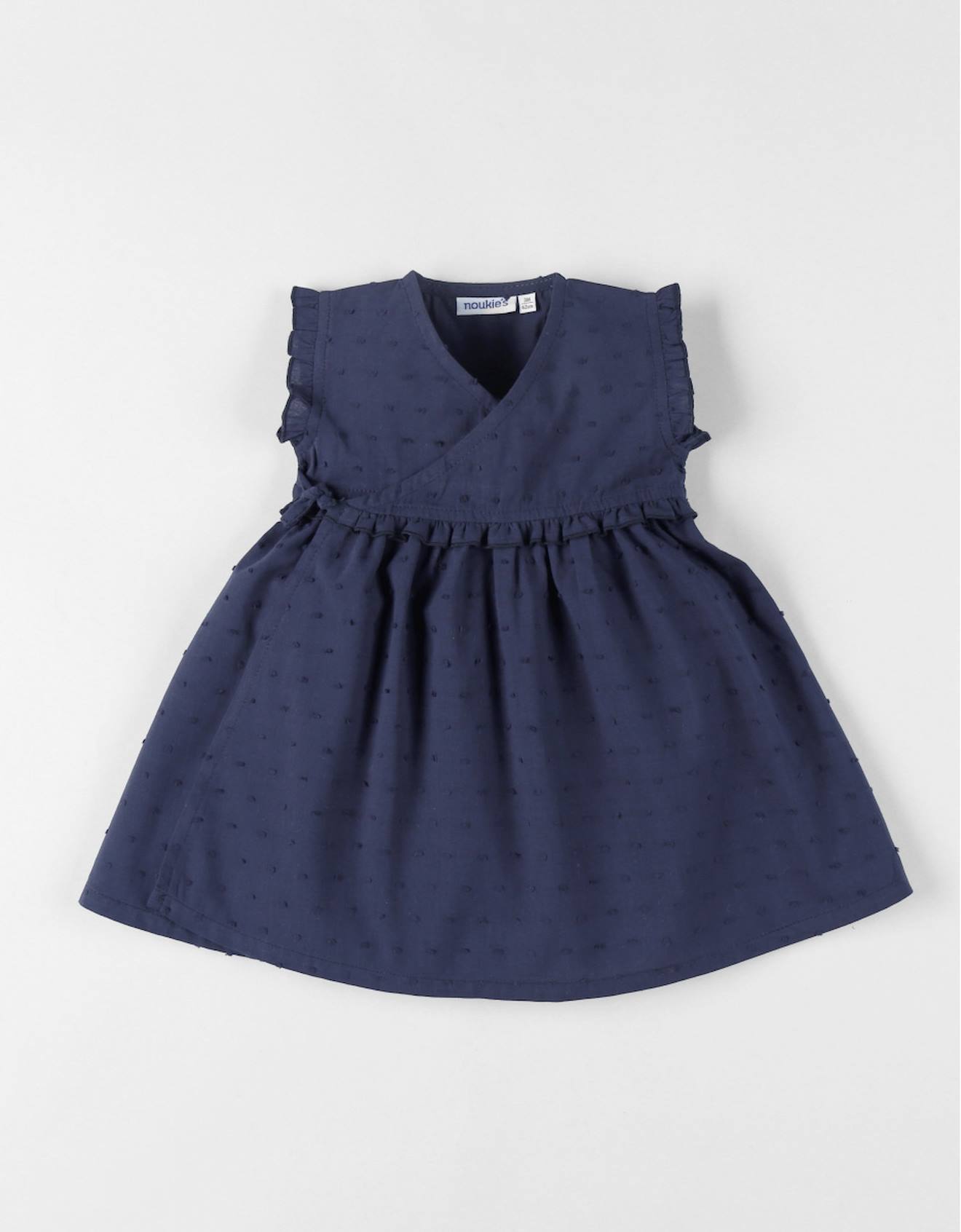 Robe Portefeuille Mousseline De Coton Bleu