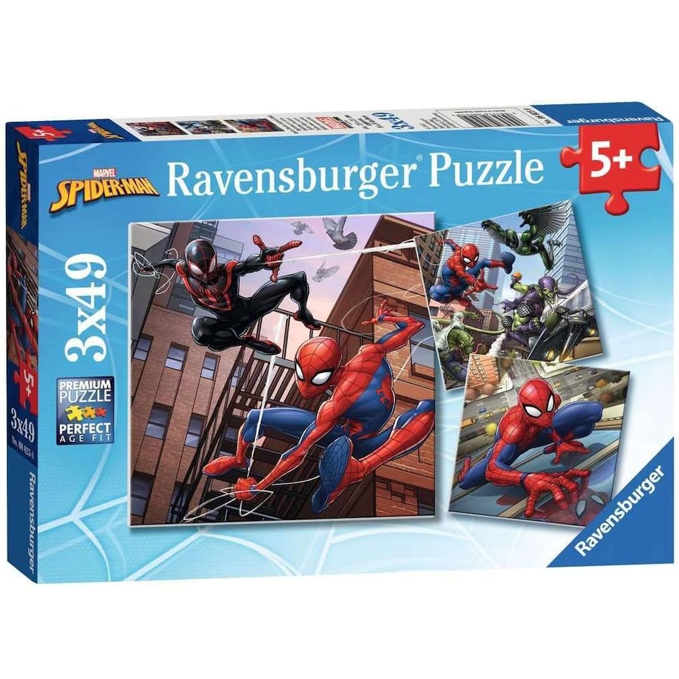 Puzzle Spiderman En Action 3x49 Pcs Bleu