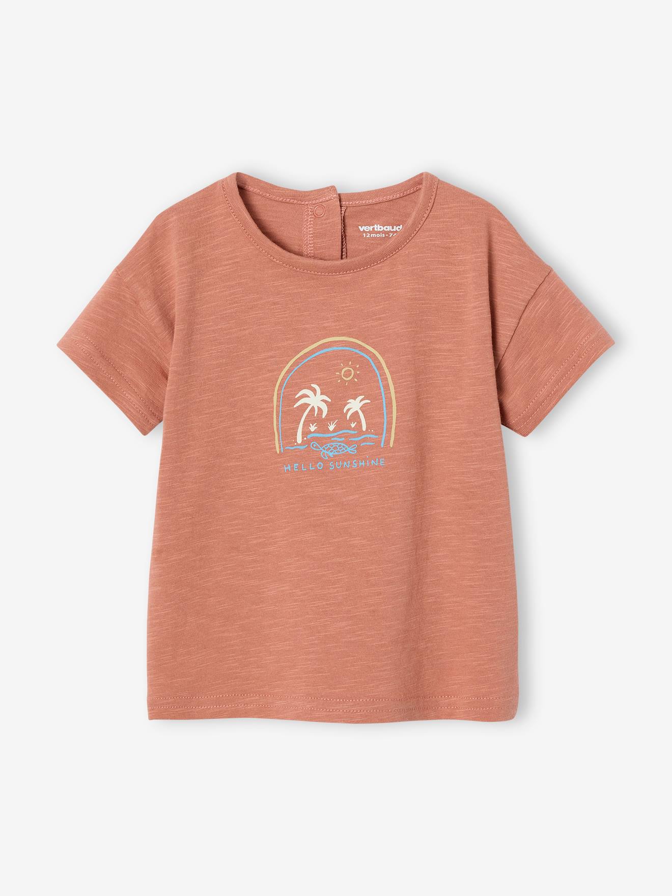 T-shirt bébé motif beach terracotta