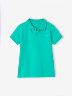 -Polo garçon manches courtes broderie poitrine 
