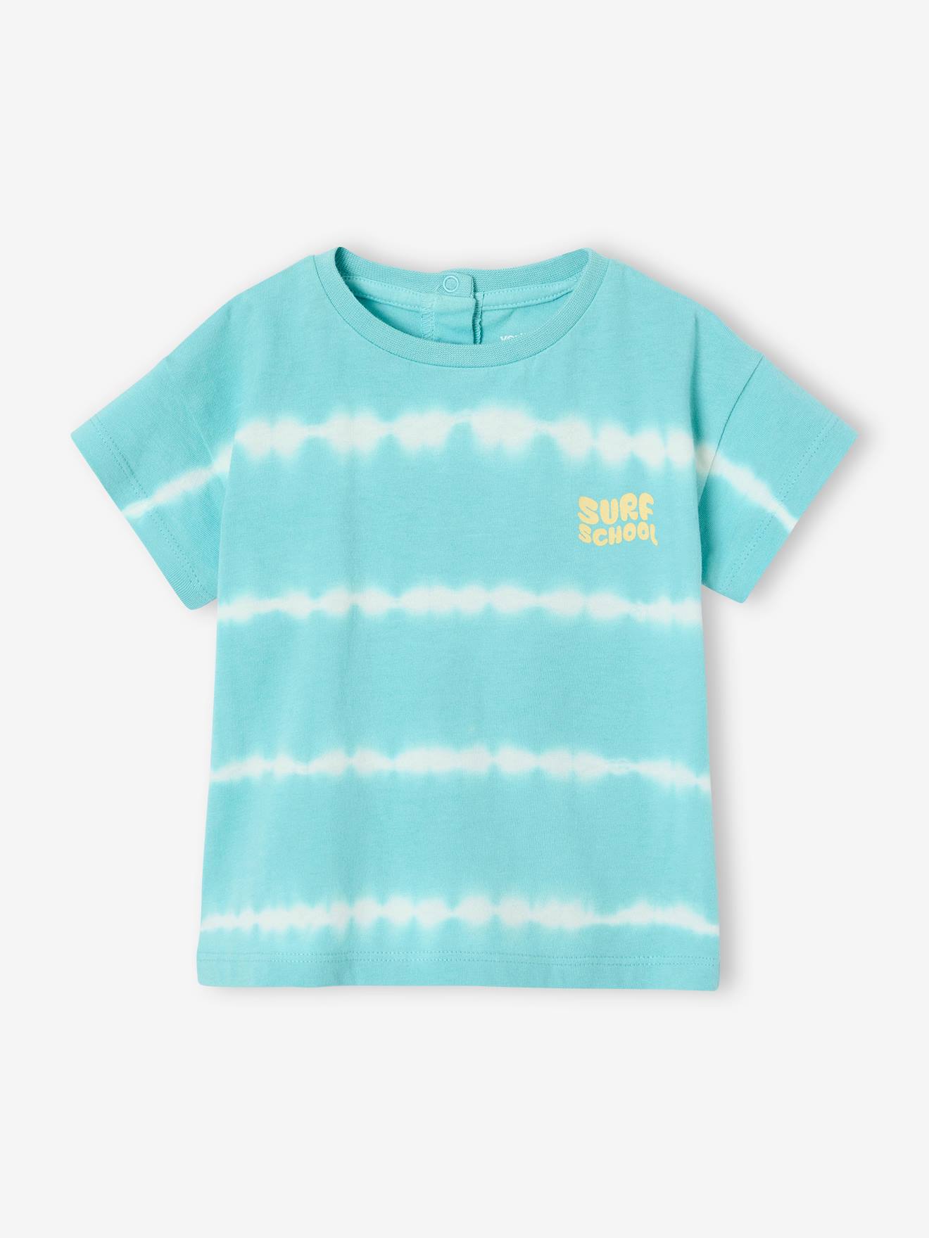 T-shirt effet tie and dye bébé turquoise
