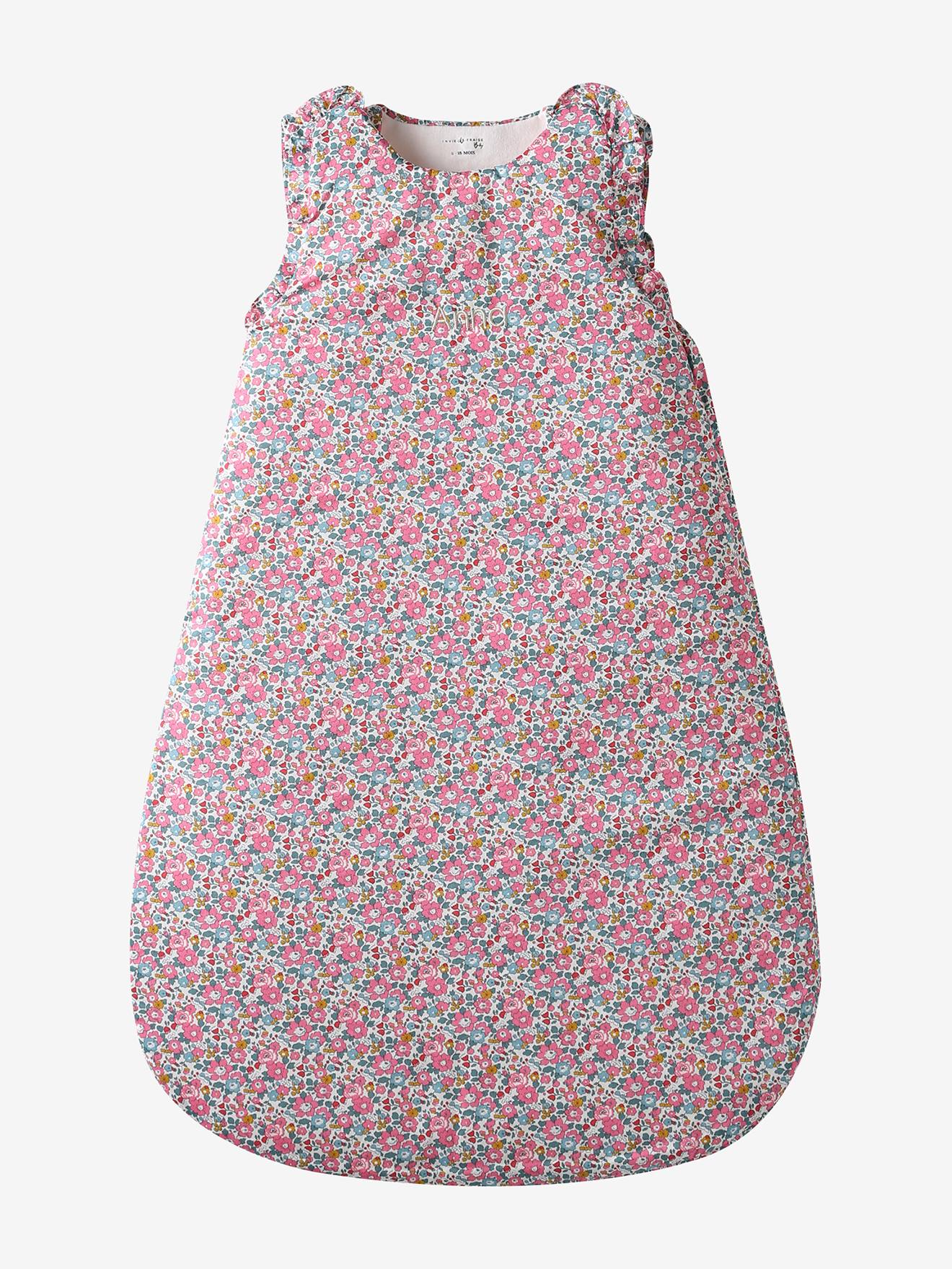 Gigoteuse été en tissu Liberty personnalisable blanc (Envie De Fraise) - Image 1