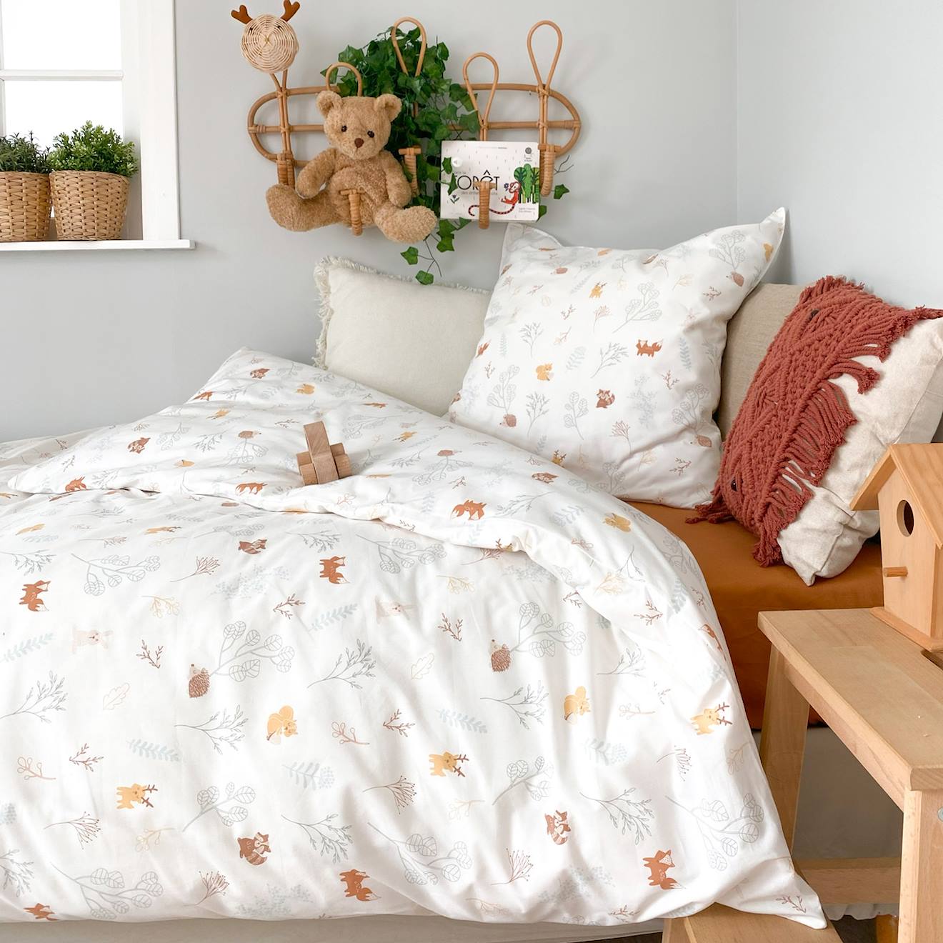 Parure De Lit Percale Coton Bio Forêt