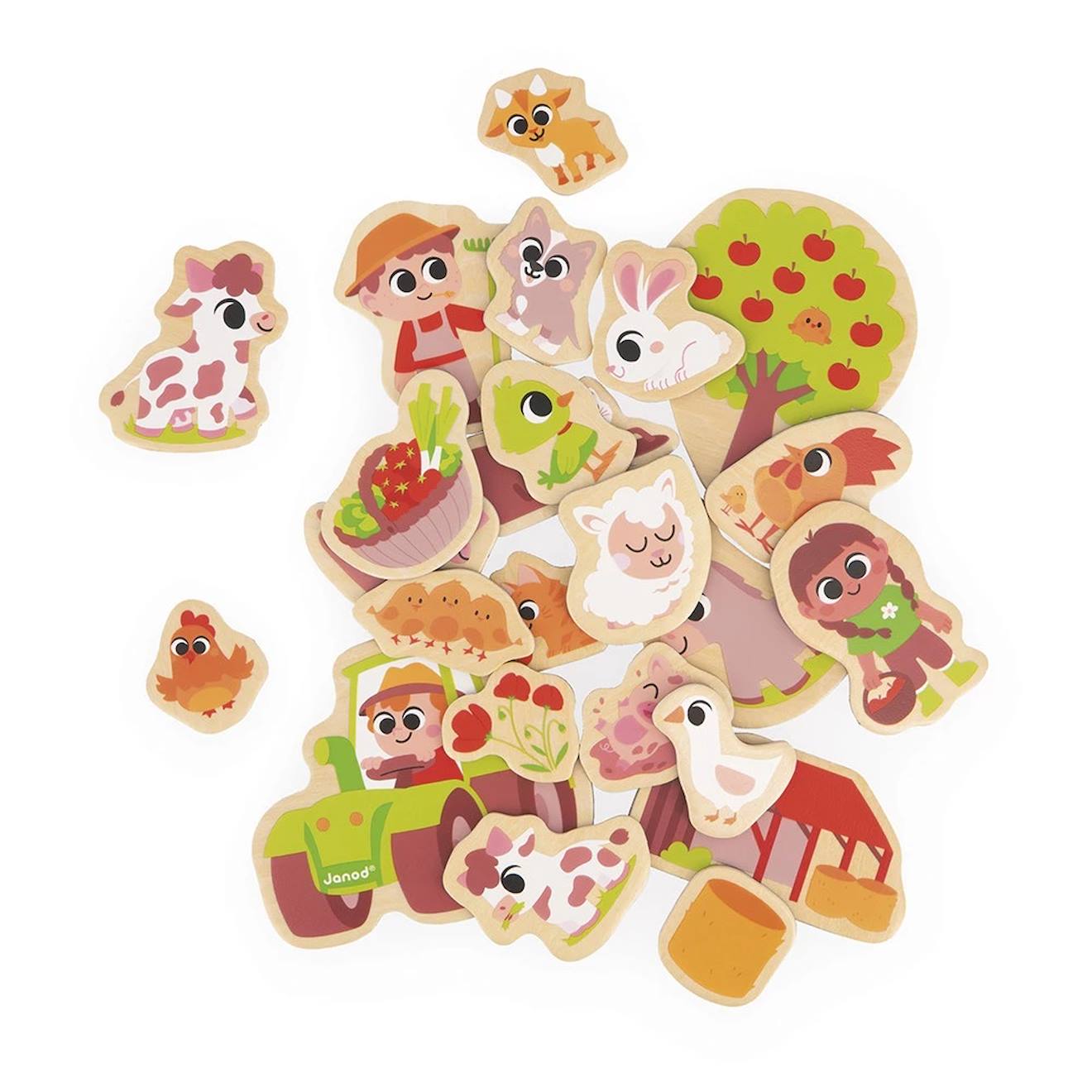 Magnets Jardin 24 Pièces Beige - Ferme