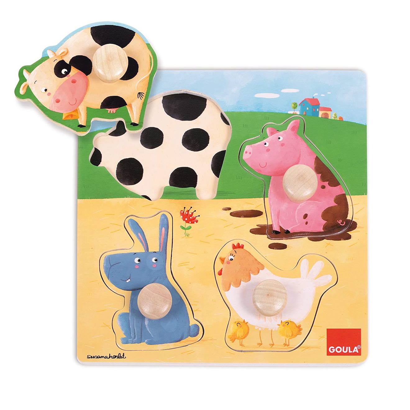 Puzzle Animaux De La Ferme Beige