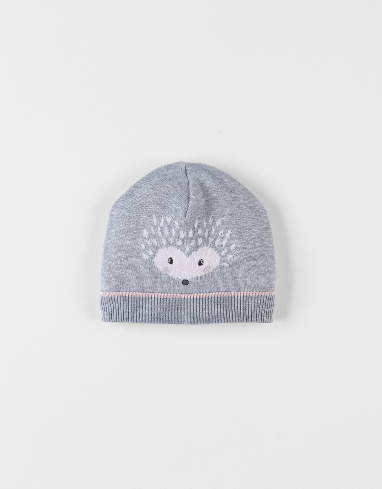 Bonnet En Tricot Hérisson Gris
