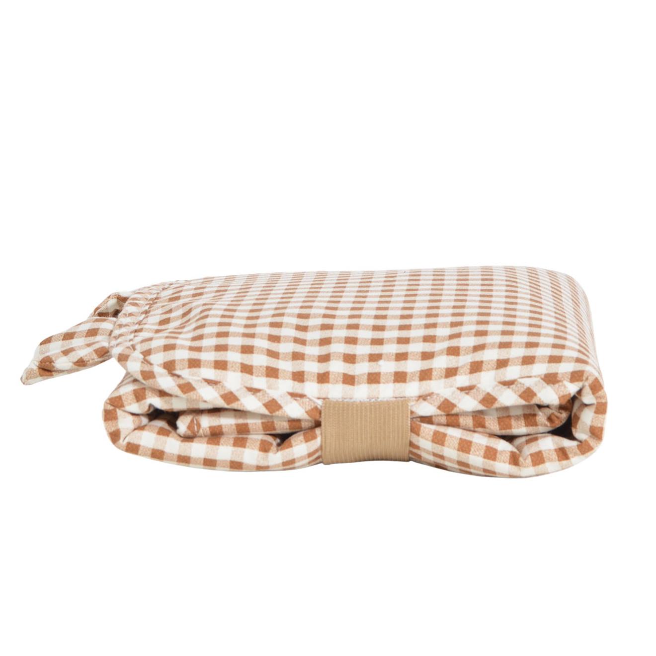 Tapis À Langer De Voyage Coton Bio Caramel (Little Crevette) - Image 2