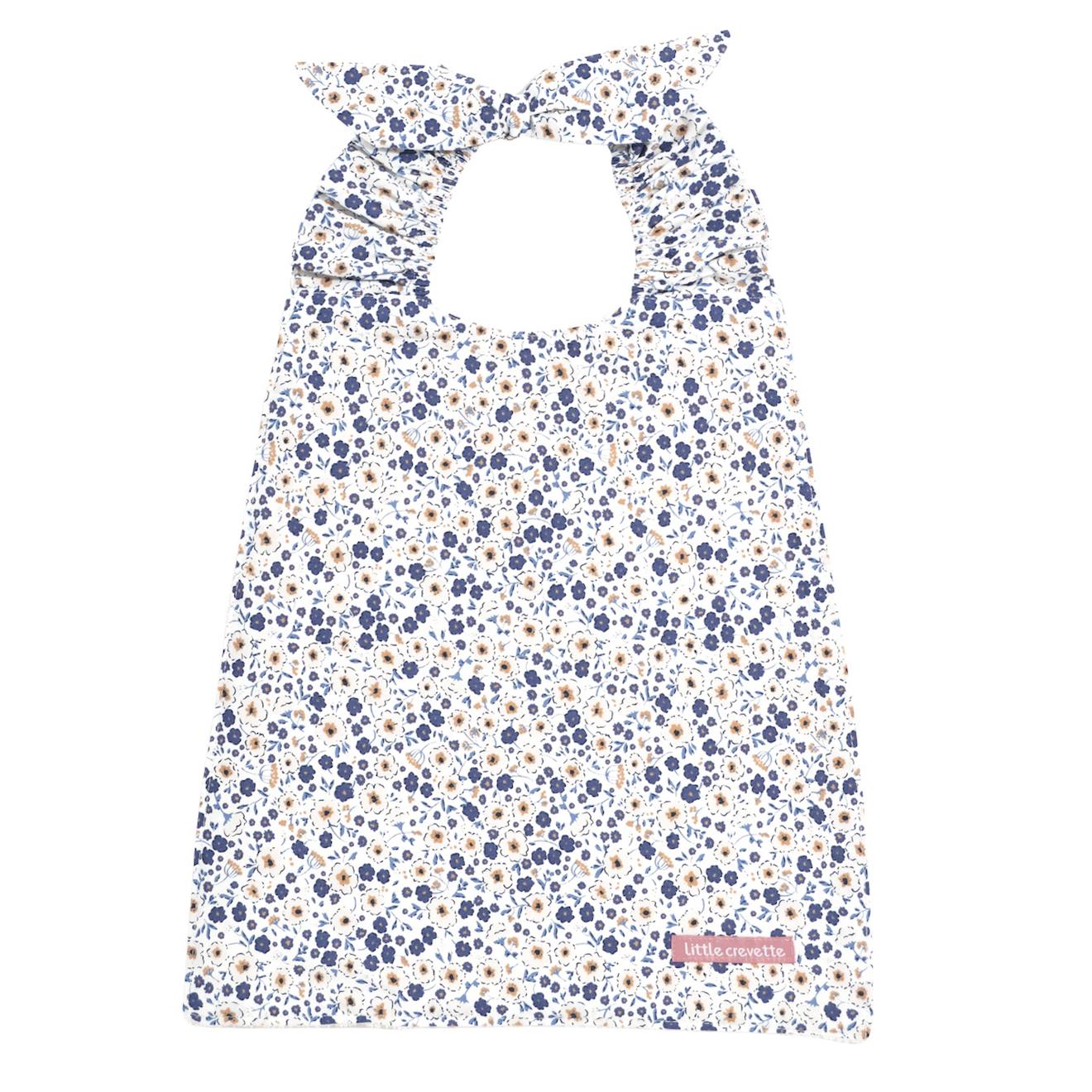 Bavoir Élastiqué Coton Bio Bleu