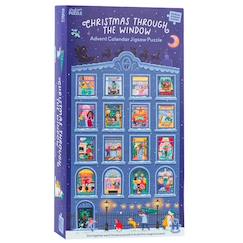 -24 puzzles de 50 pièces - Calendrier de l'avent noël à travers la fenêtre