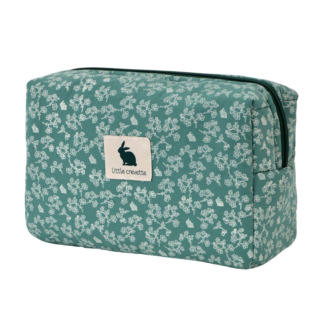 Trousse De Toilette Coton Bio Vert Sapin