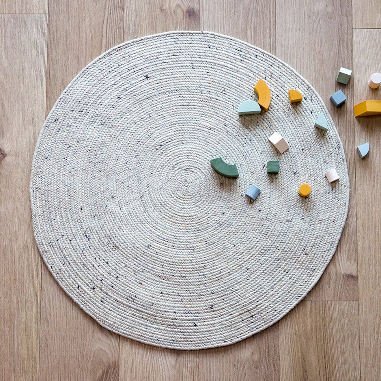 Nattiot - Tapis Rond Laine Feutrée Neethu Naturel