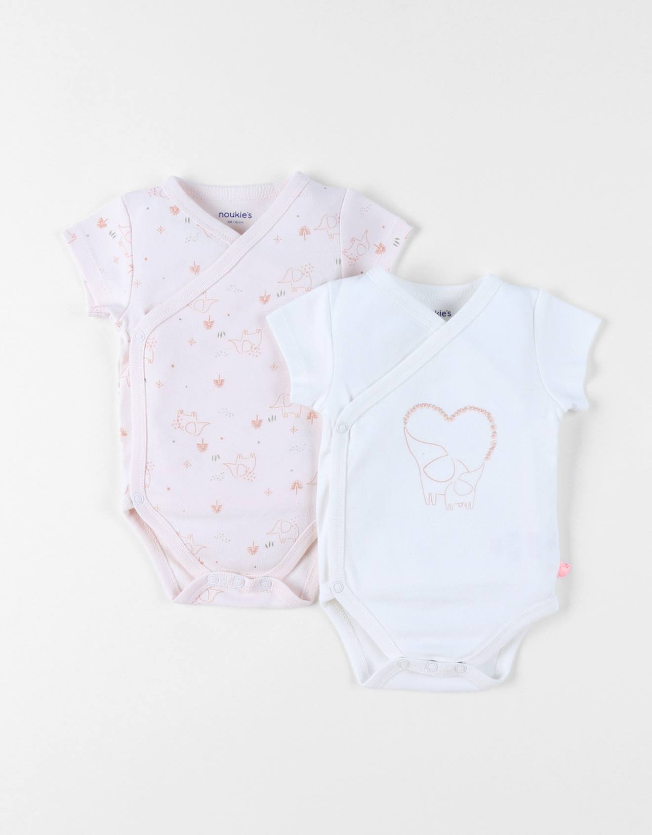 Noukies - Set De 2 Bodys Coton Rose