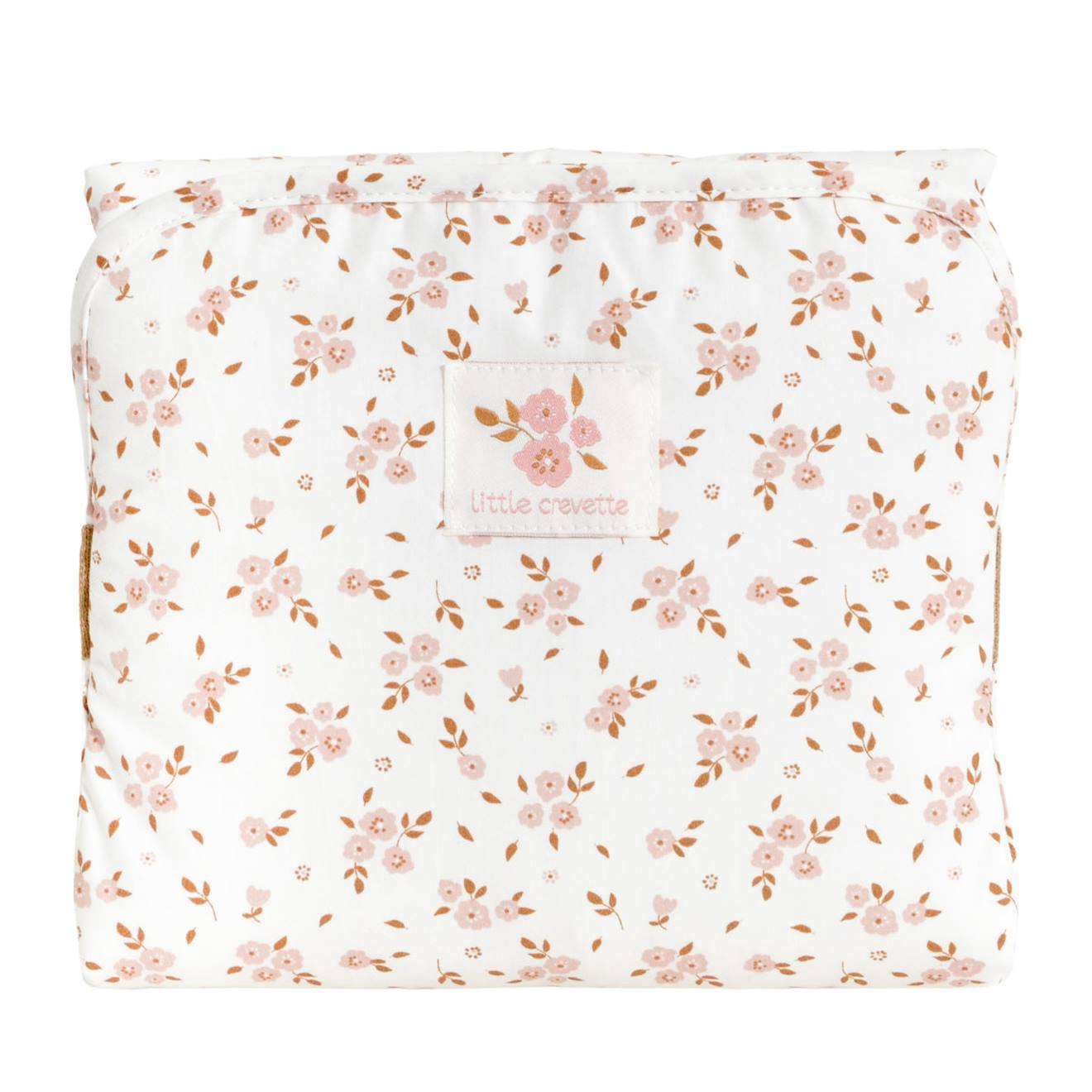 Tapis à langer de voyage coton bio bois de rose