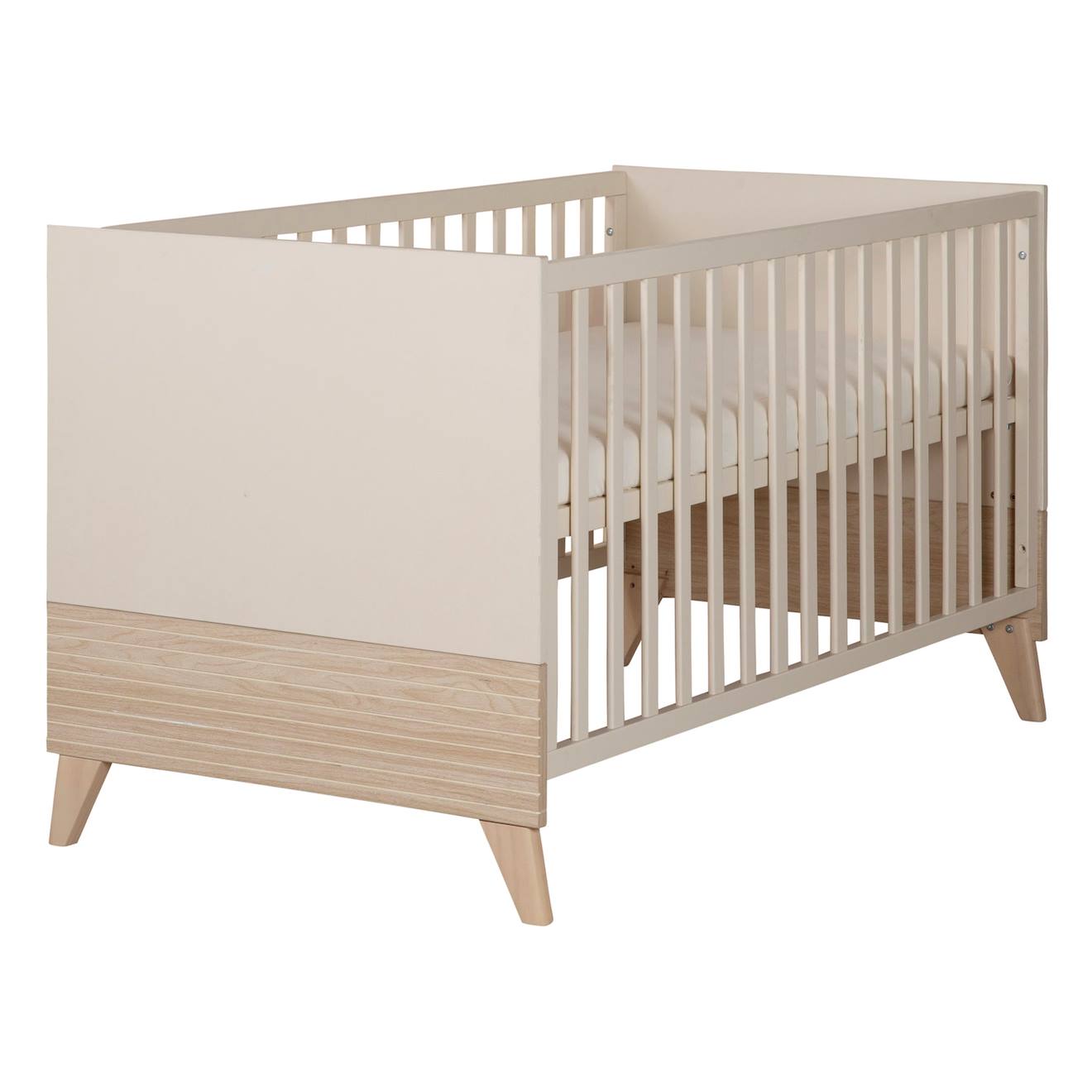 Lit Évolutif Transformable En Lit Junior - Style Scandinave - Sidney Cashmere / Chêne