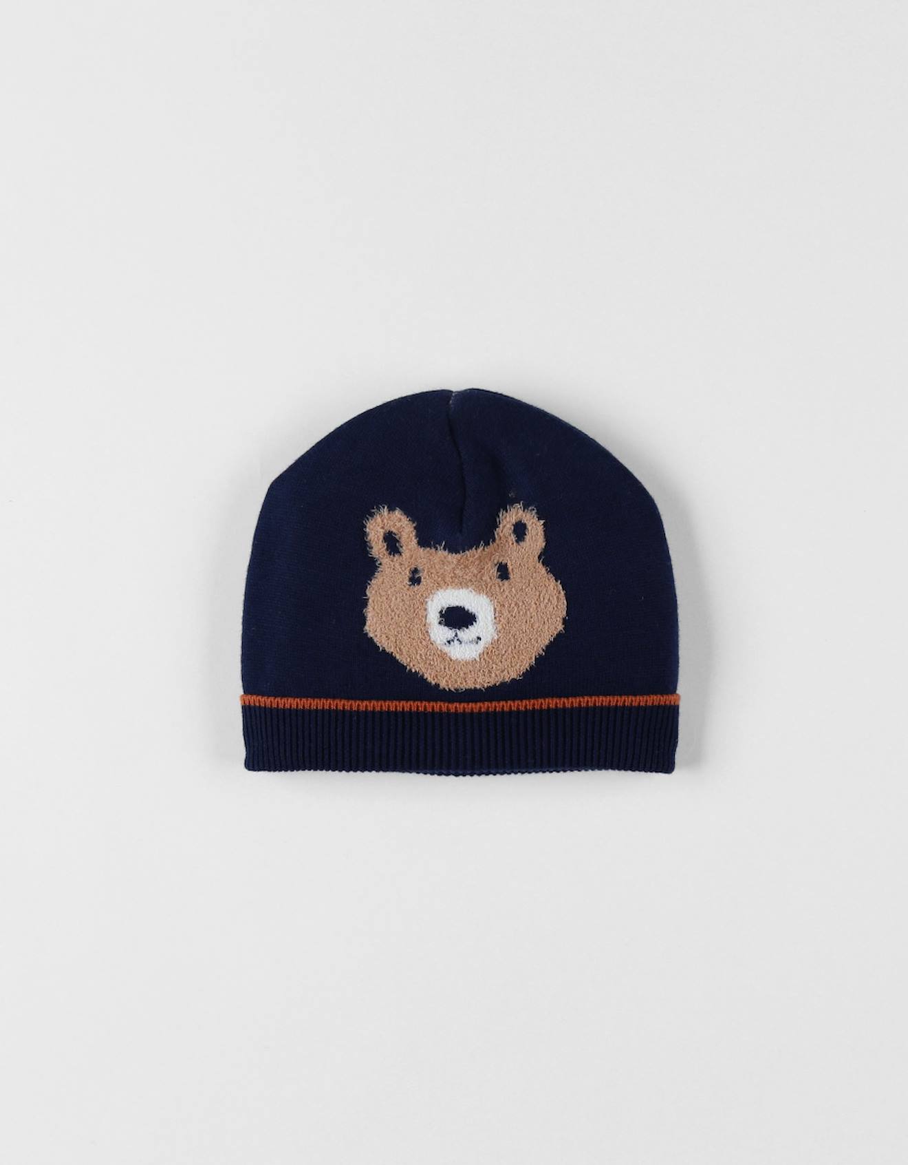 Bonnet En Tricot Ours Bleu