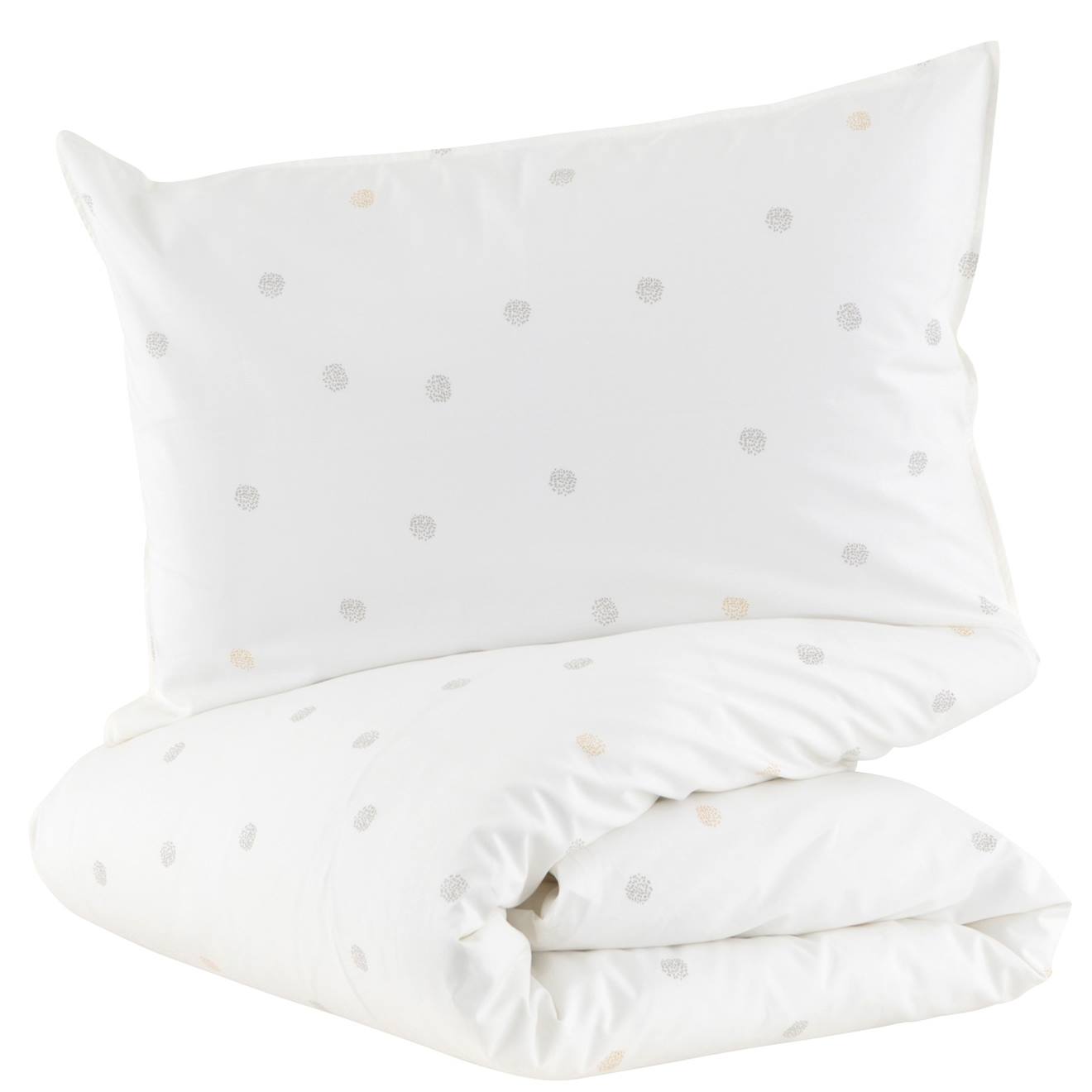 Parure De Lit Percale Coton Bio Pois