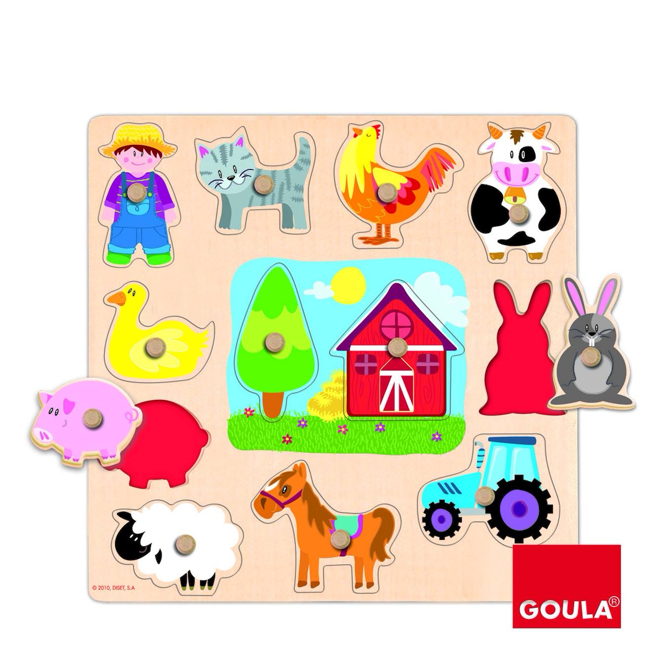 Puzzle Silhouettes Ferme Beige