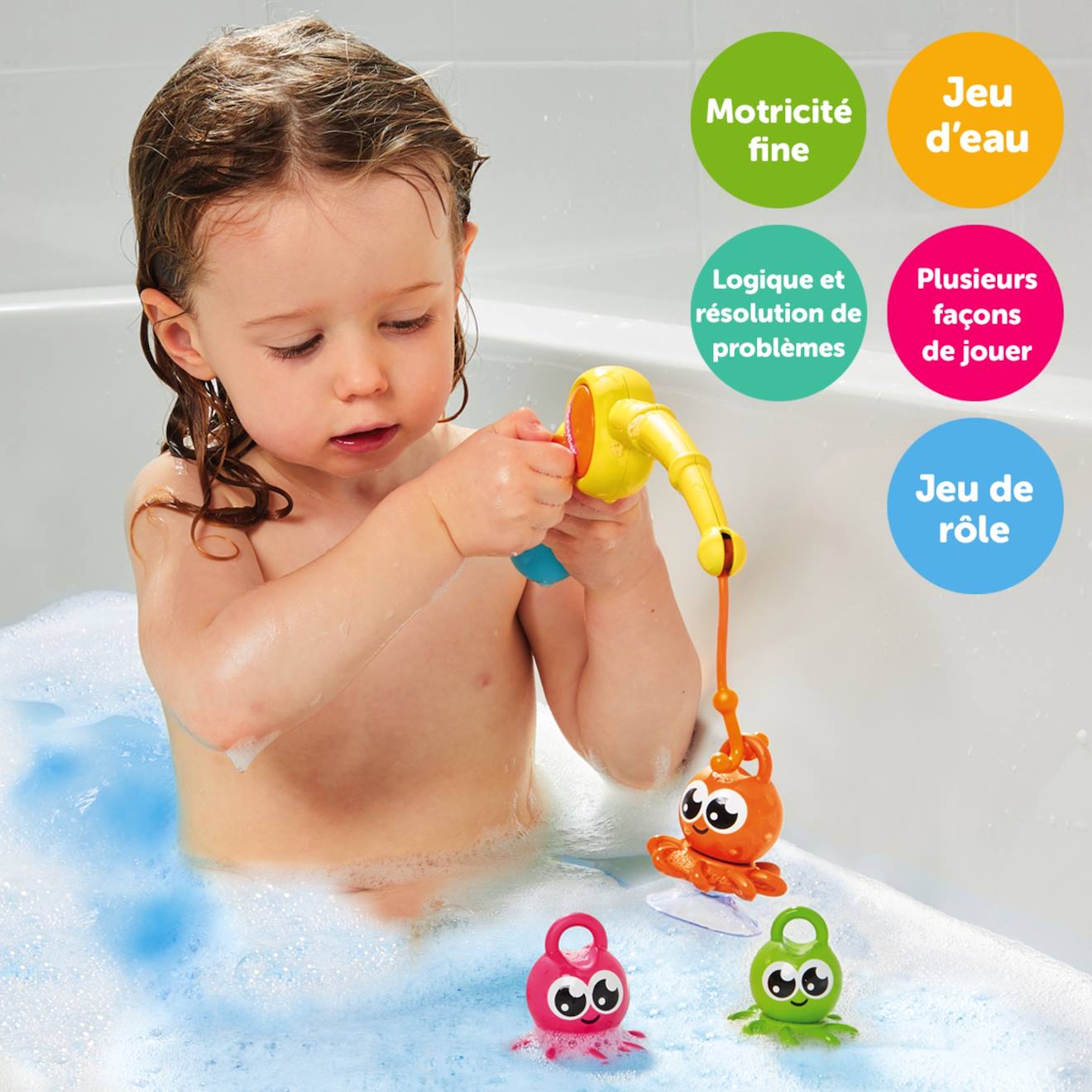 Jouet De Bain - Ma Canne À Pêche 3-en-1 Dès 12 Mois Multicolore