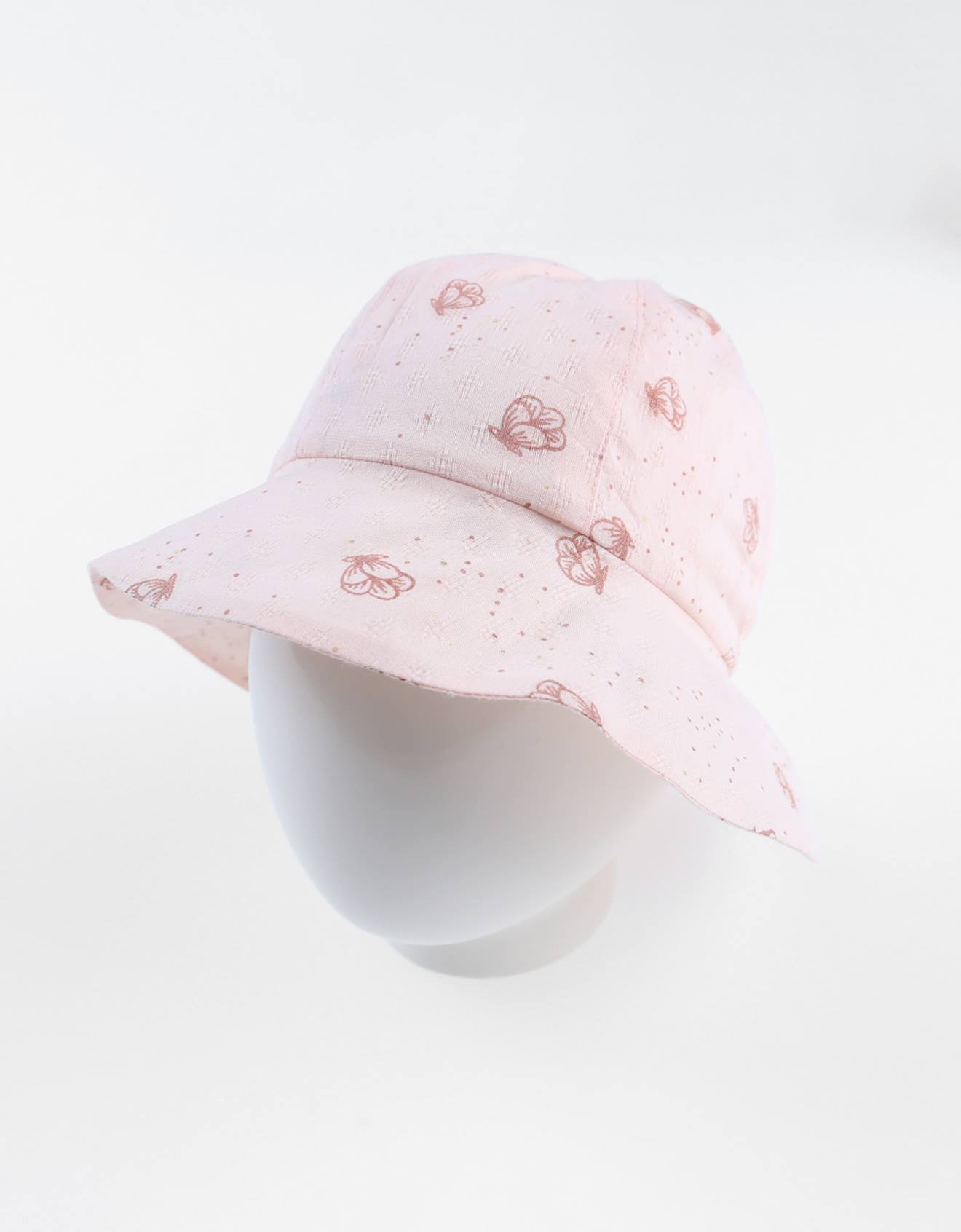 Chapeau Imprimé Fleuri Rose