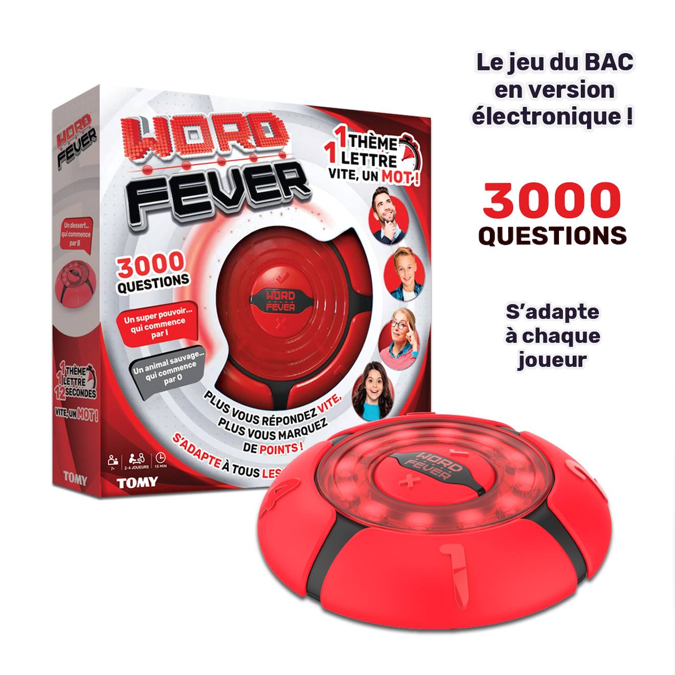 Jeu Word Fever - 1 Sujet, 1 Lettre, Trouvez Un Mot ! Dès 7 Ans Rouge