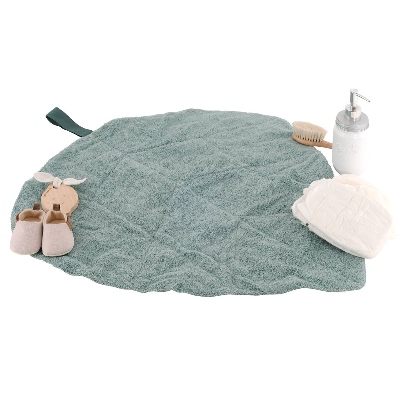 Tapis À Langer De Voyage Coton Bio Dream Forest Vert Sauge