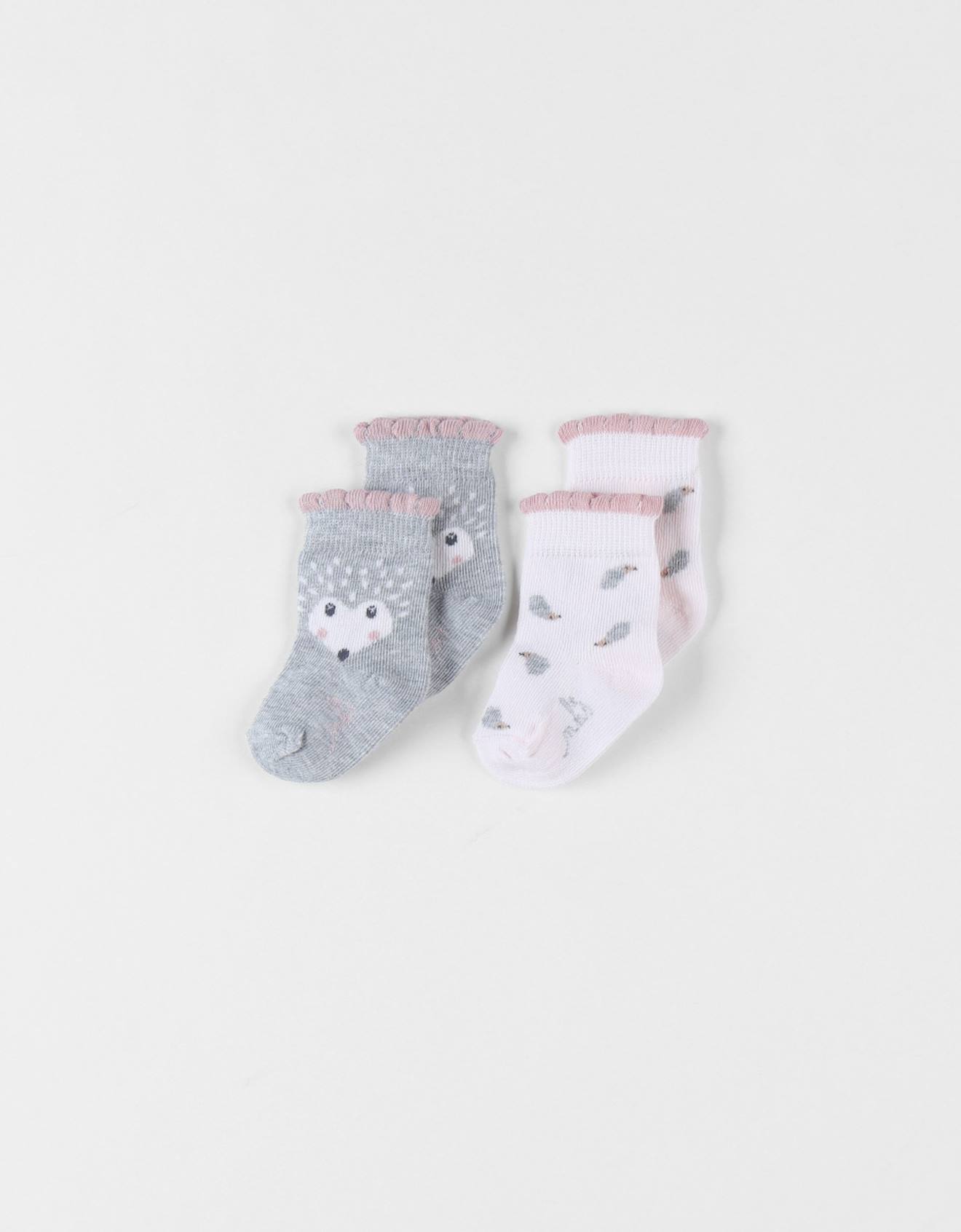 Lot De 2 Paires De Chaussettes En Tricot Blanc