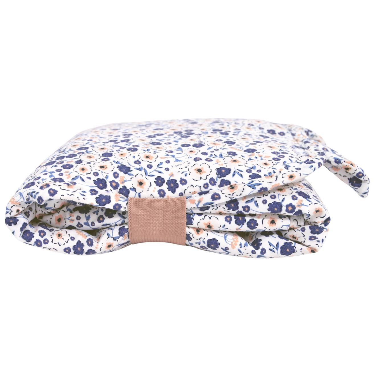 Tapis À Langer De Voyage Coton Bio Bleu (Little Crevette) - Image 2