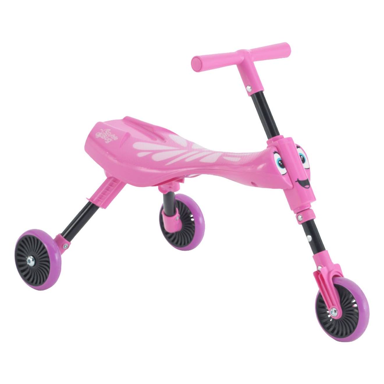 Tricycle Enfant Pliable 3 Roues Scuttlebug Butterfly Métal Blanc - Rose