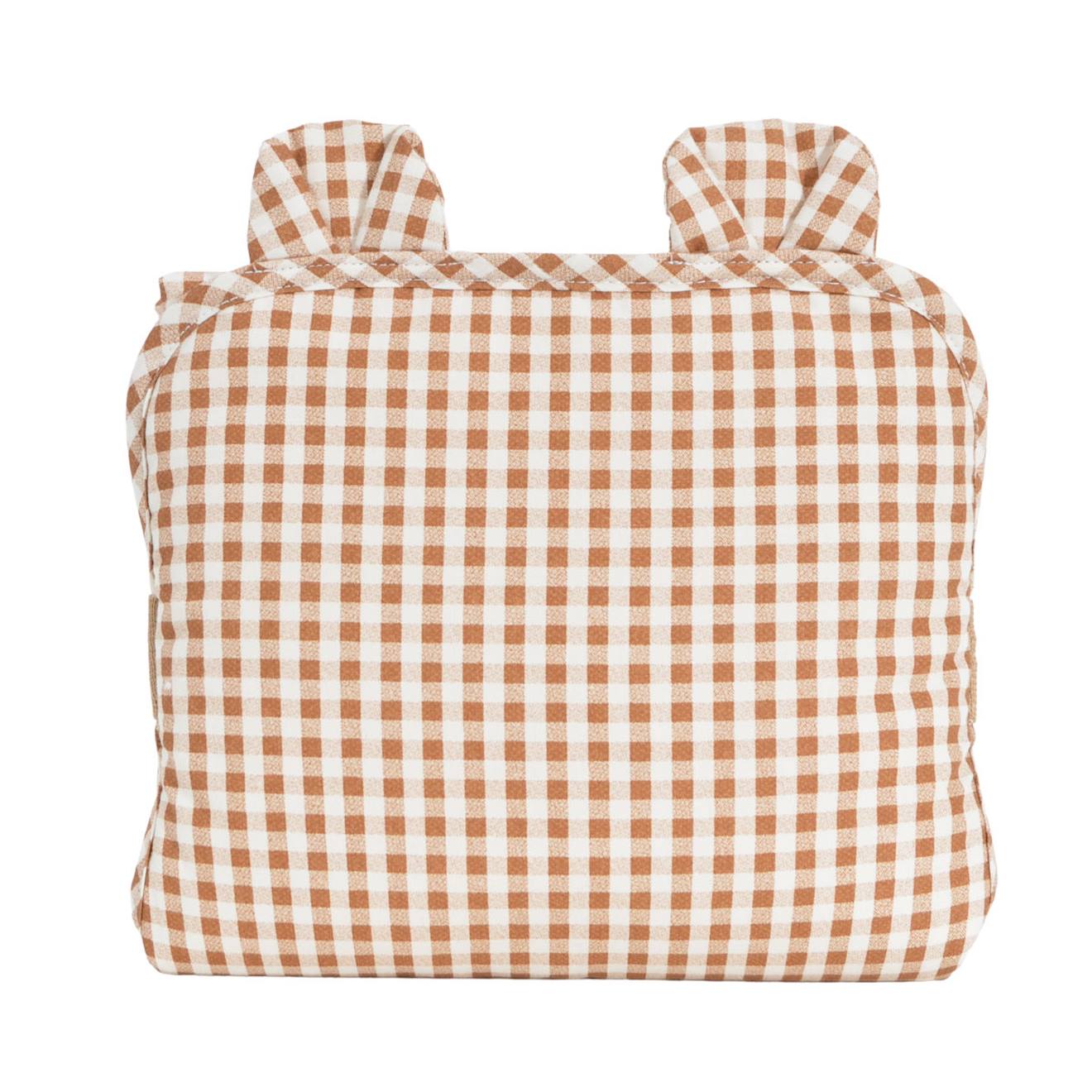 Tapis à langer de voyage coton bio caramel