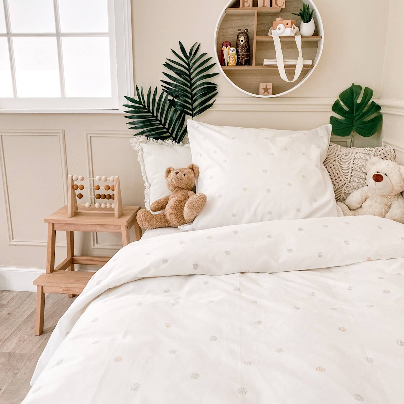 Parure De Lit Percale Coton Bio Pois