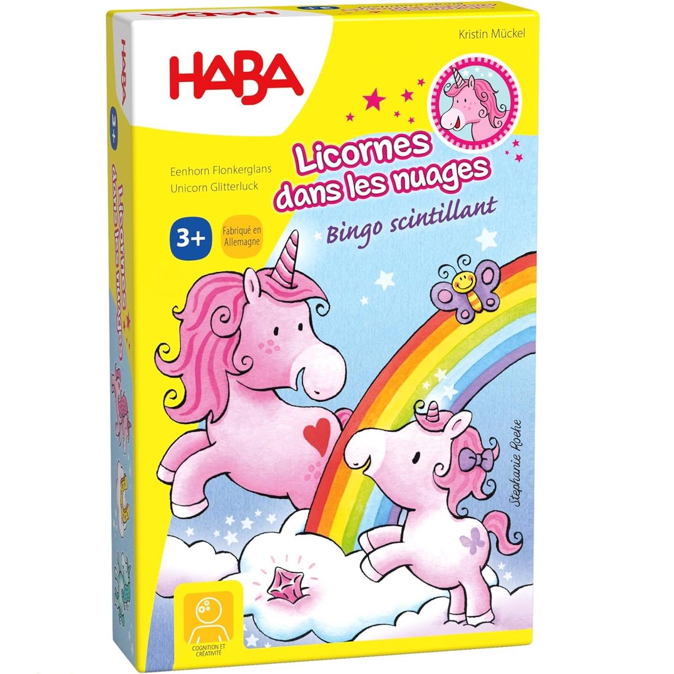 Licornes Dans Les Nuages - Bingo Scintillant Rose