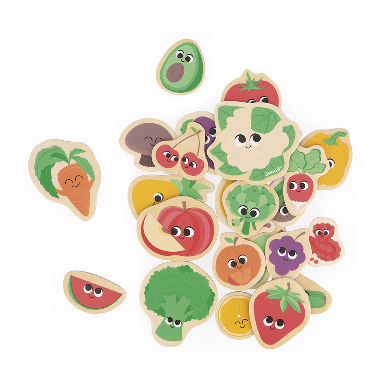 Magnets Jardin 24 Pièces Beige - Fruits Et Légumes