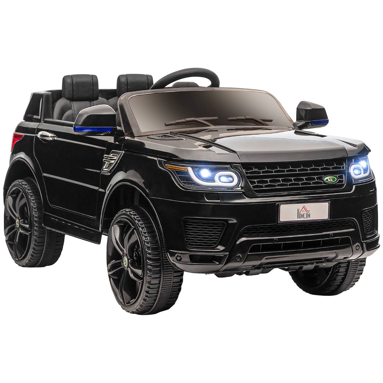 Voiture Électrique Enfant Suv 4x4 - 12v, 5km/h Max. - Télécommande - Nombreux Effets Noir