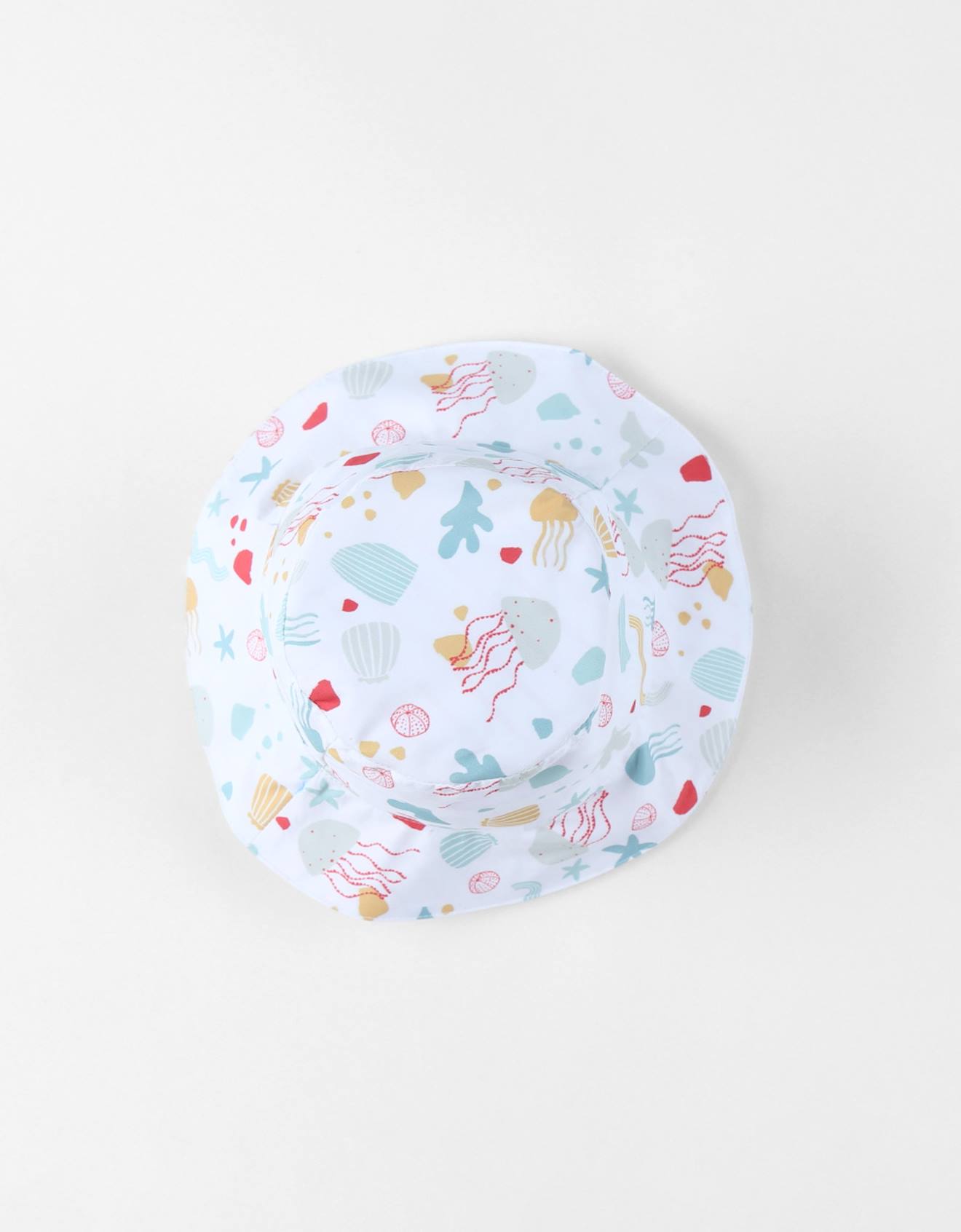 Chapeau Réversible À Imprimés Fleuri Blanc