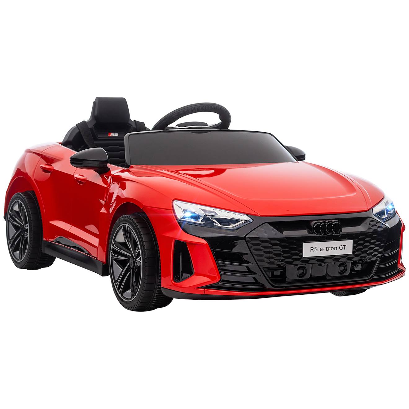 Voiture Électrique Enfant Audi Rs E-tron Gt V. Max. 5 Km/h Télécommande Effets Sonores Lumineux Rouge