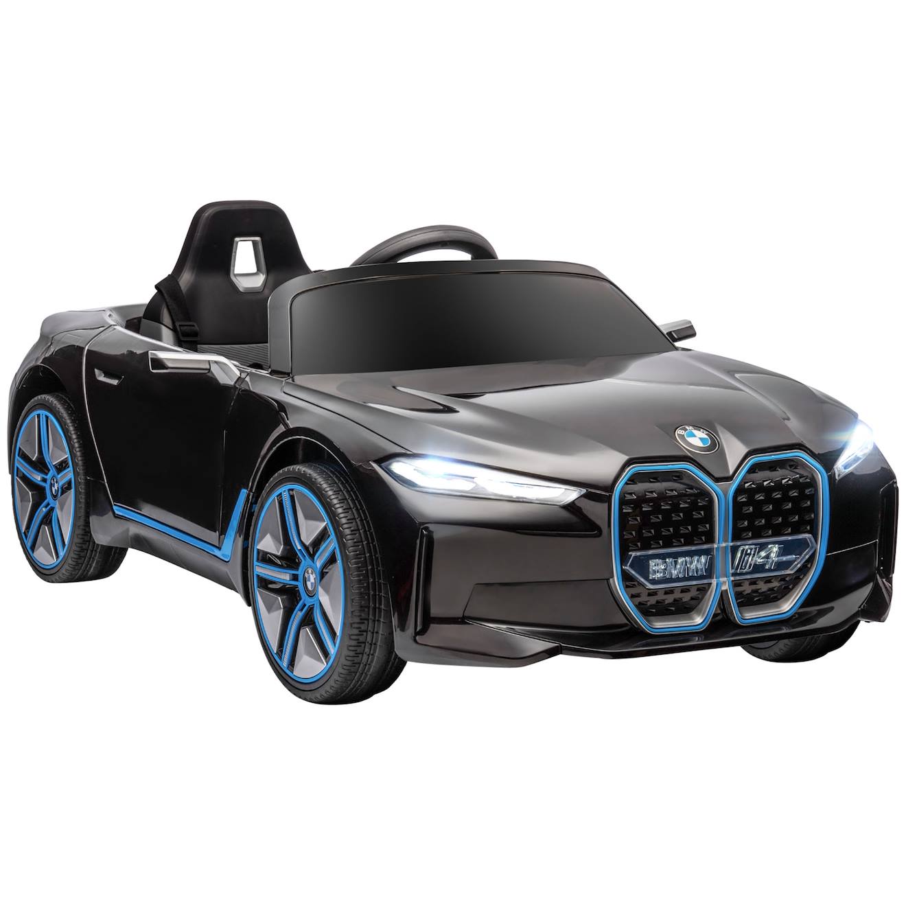 Voiture Électrique Enfant Bmw I4 12v 5km/h Max. Nombreux Effets Télécommande Noir