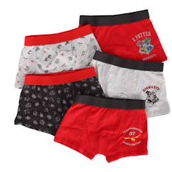 Lot de 5 boxers harry potter warner coton élasthanne  - vertbaudet enfant