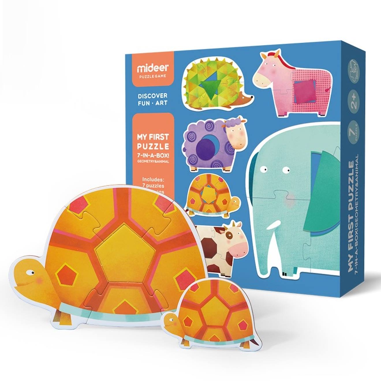 Mon 1er Puzzle Animaux Géométriques Bleu