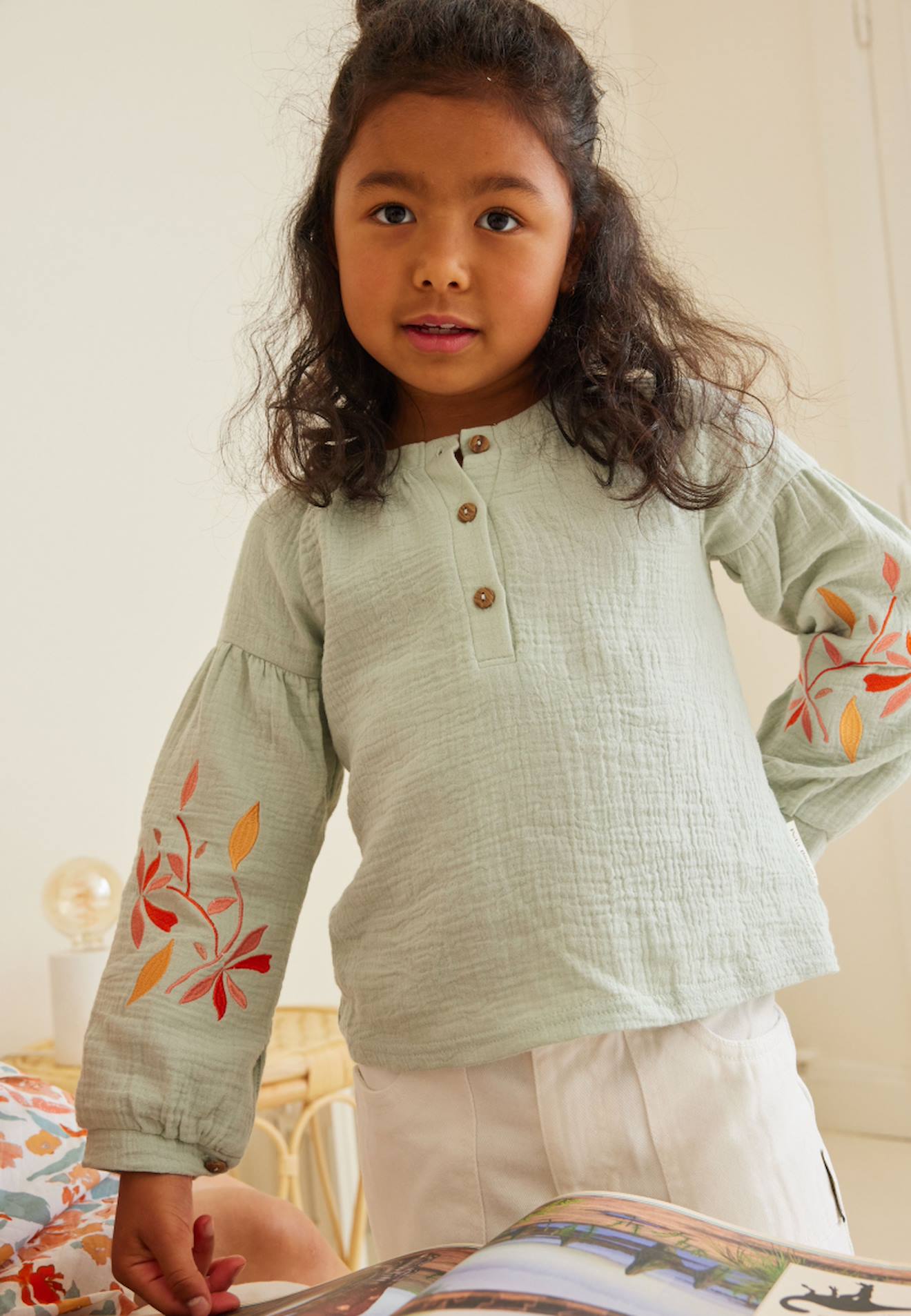 Blouse Fille Minaouet Vert