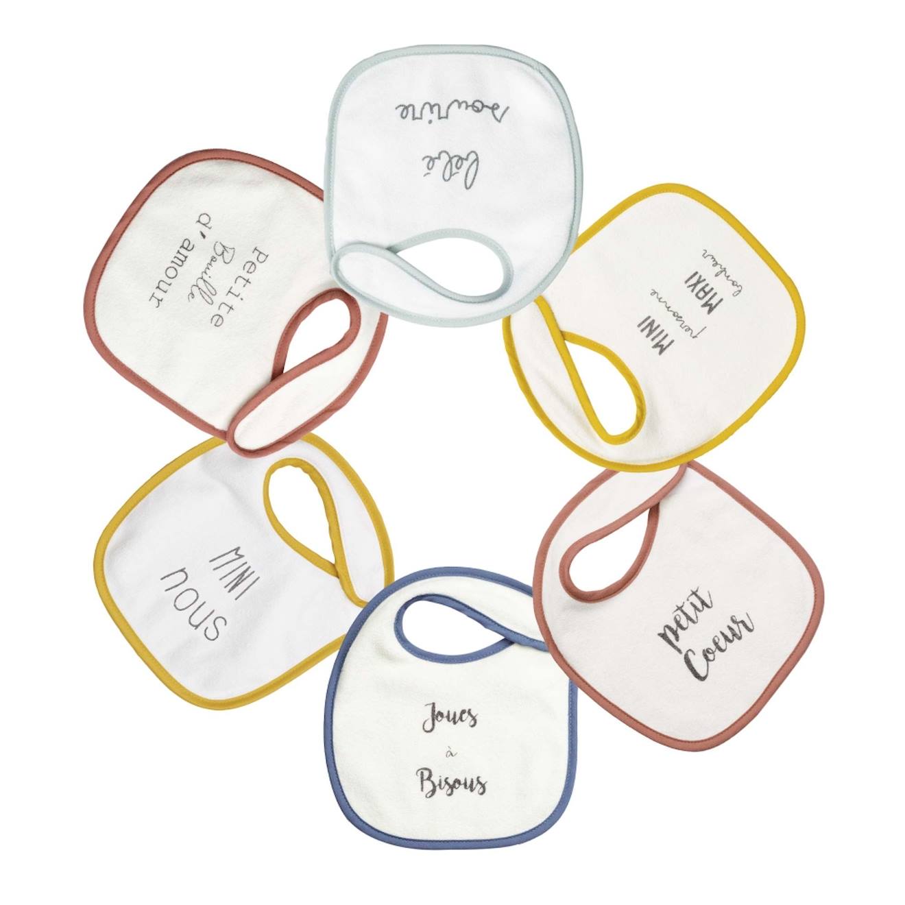 Lot De 6 Bavoirs Blanc