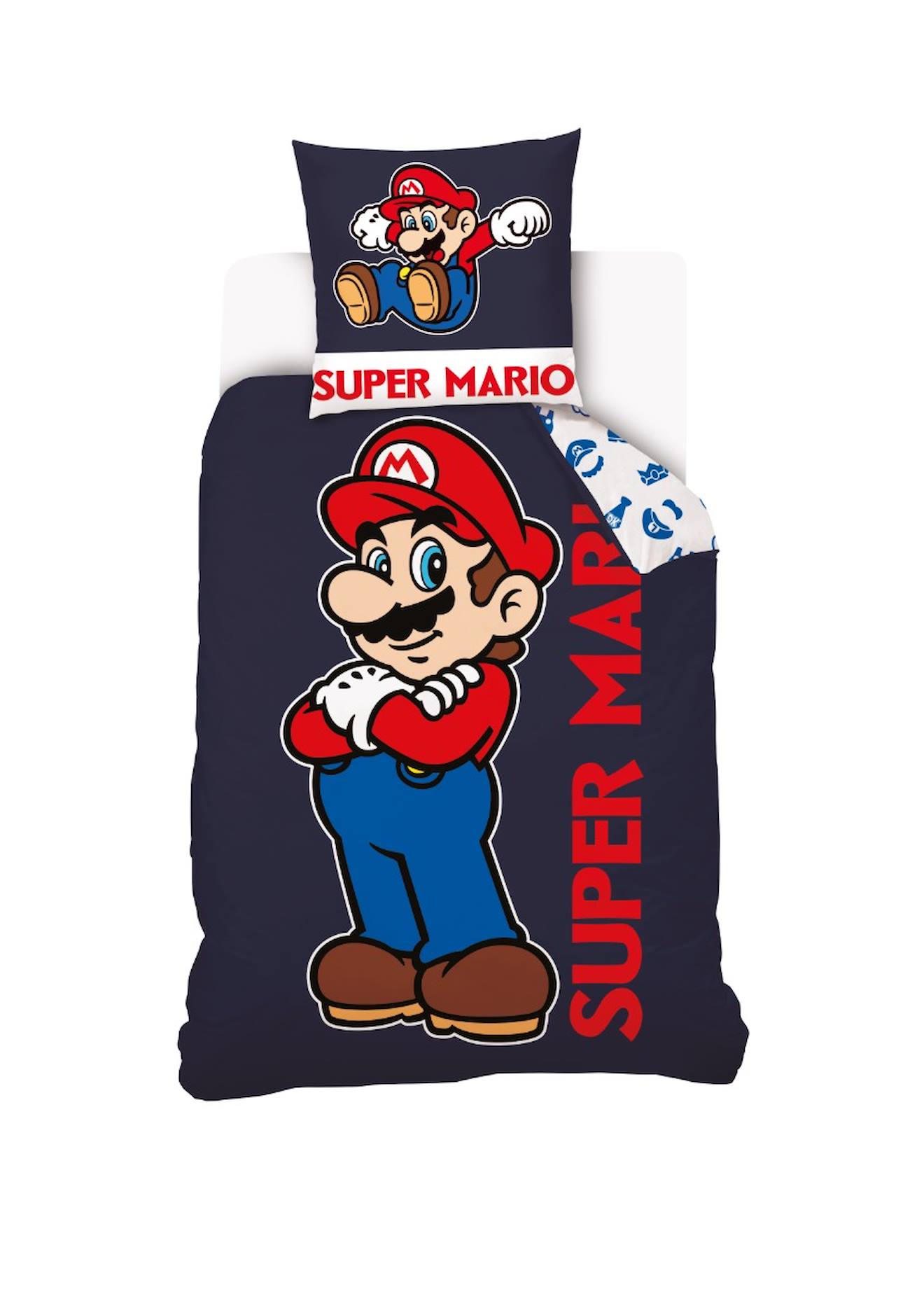 Housse De Couette Super Mario Coton Marine