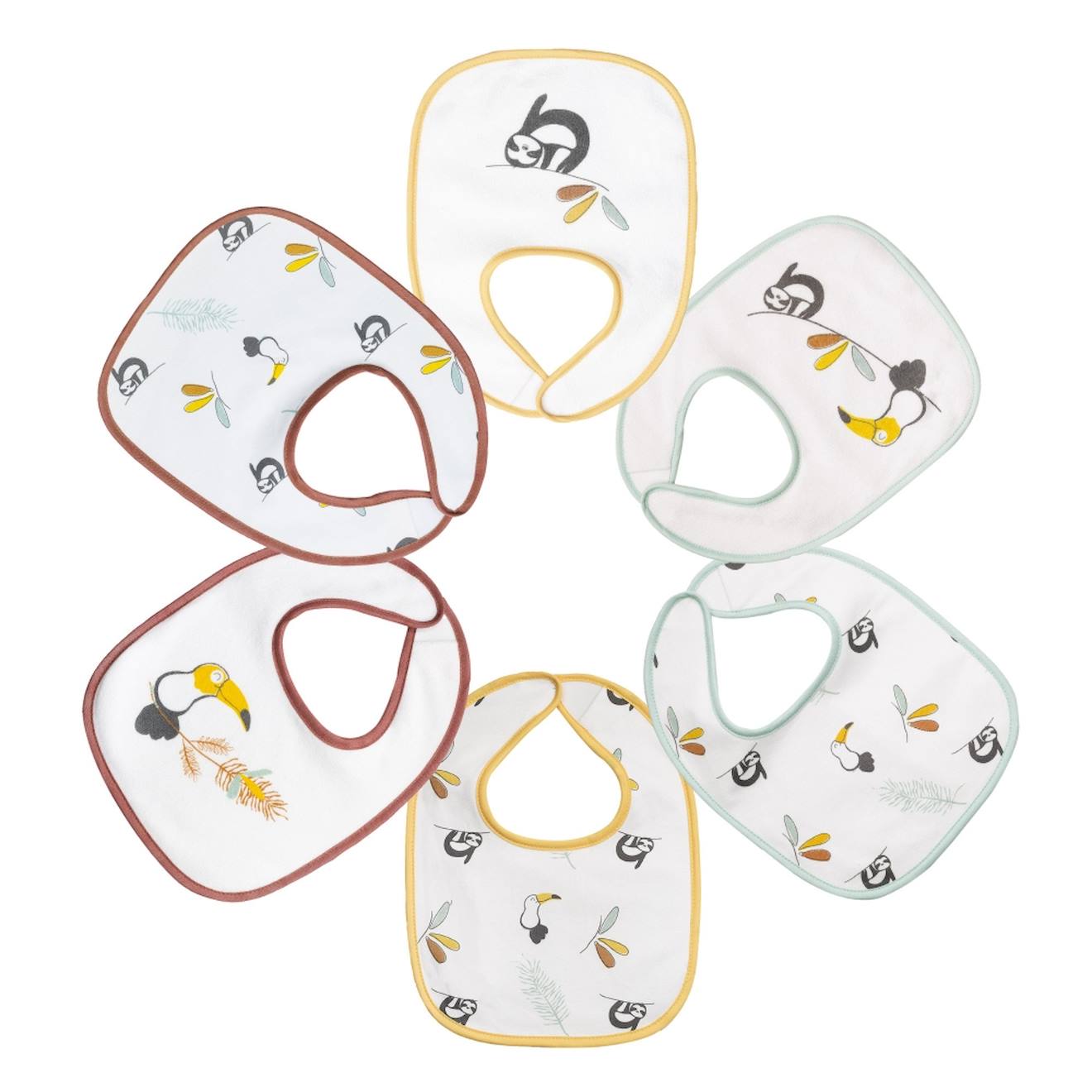 Lot De 6 Bavoirs Blanc