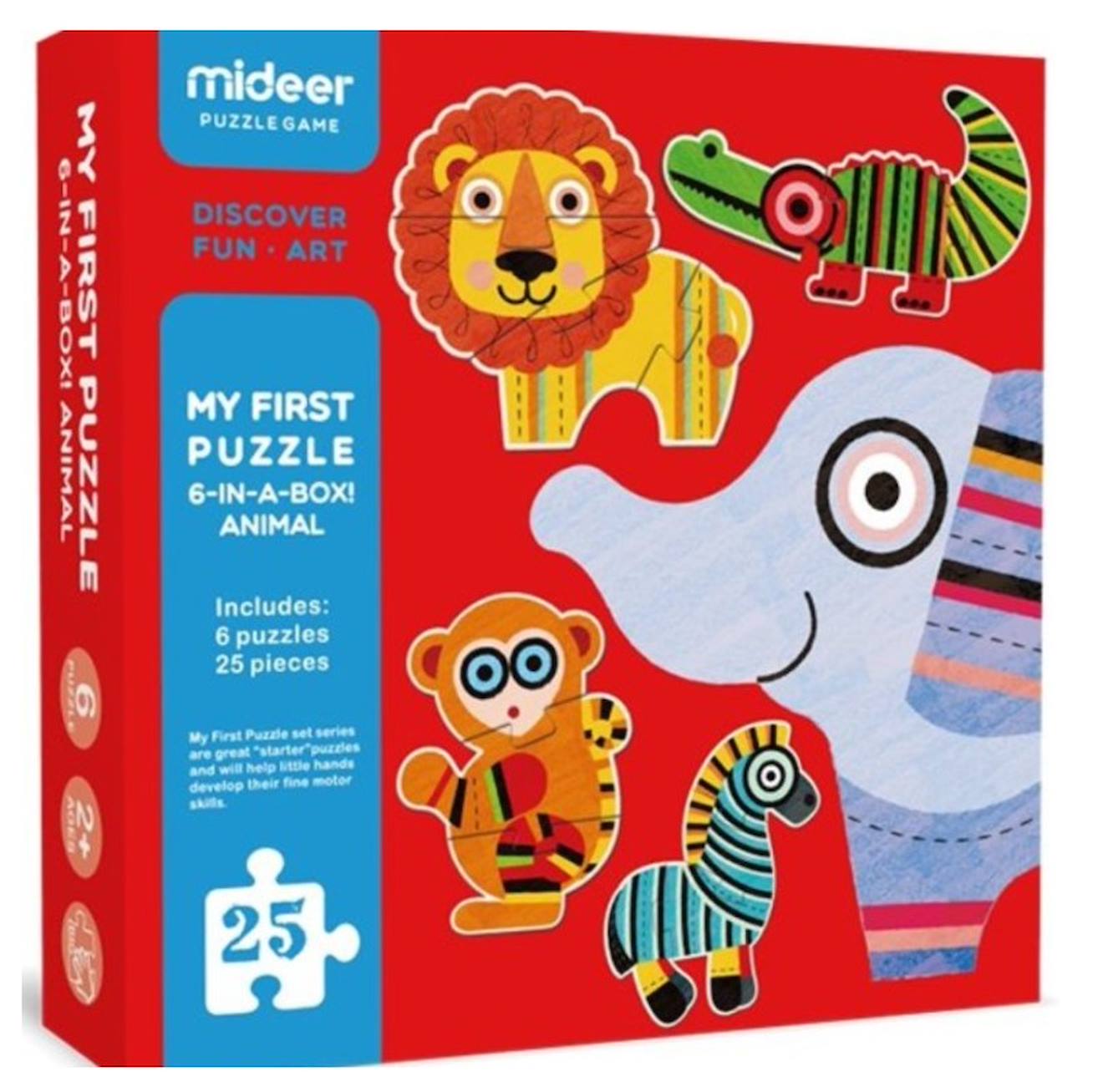 Mon 1er Puzzle Animaux De La Jungle Rouge