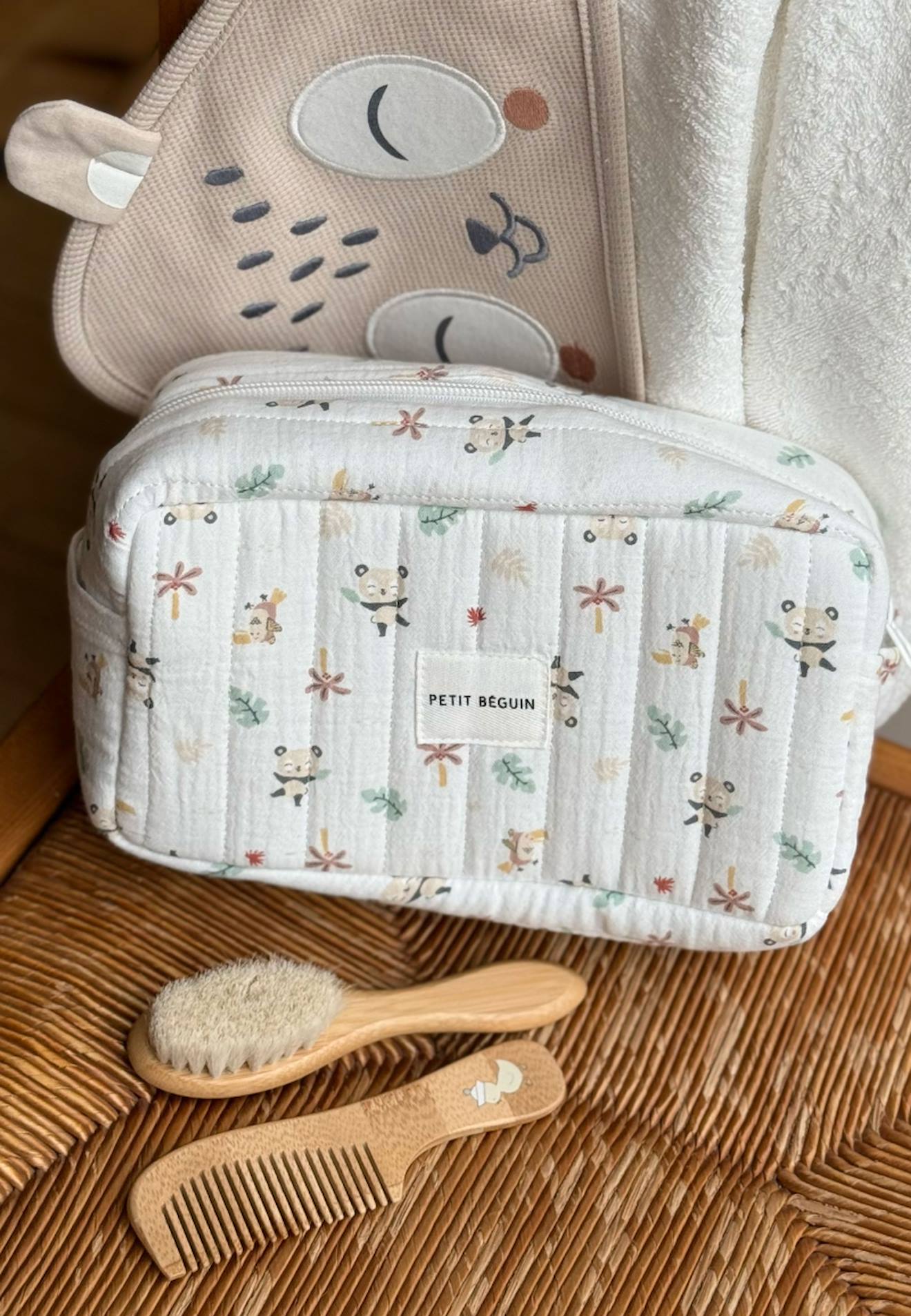 Trousse De Toilette Bébé Baby Panda Ecru