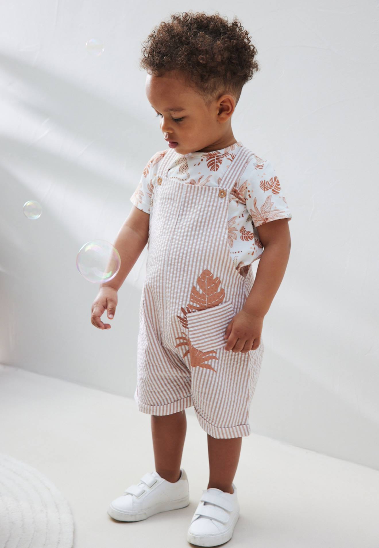 Ensemble Salopette Bébé Et T-shirt Oasis Terracotta